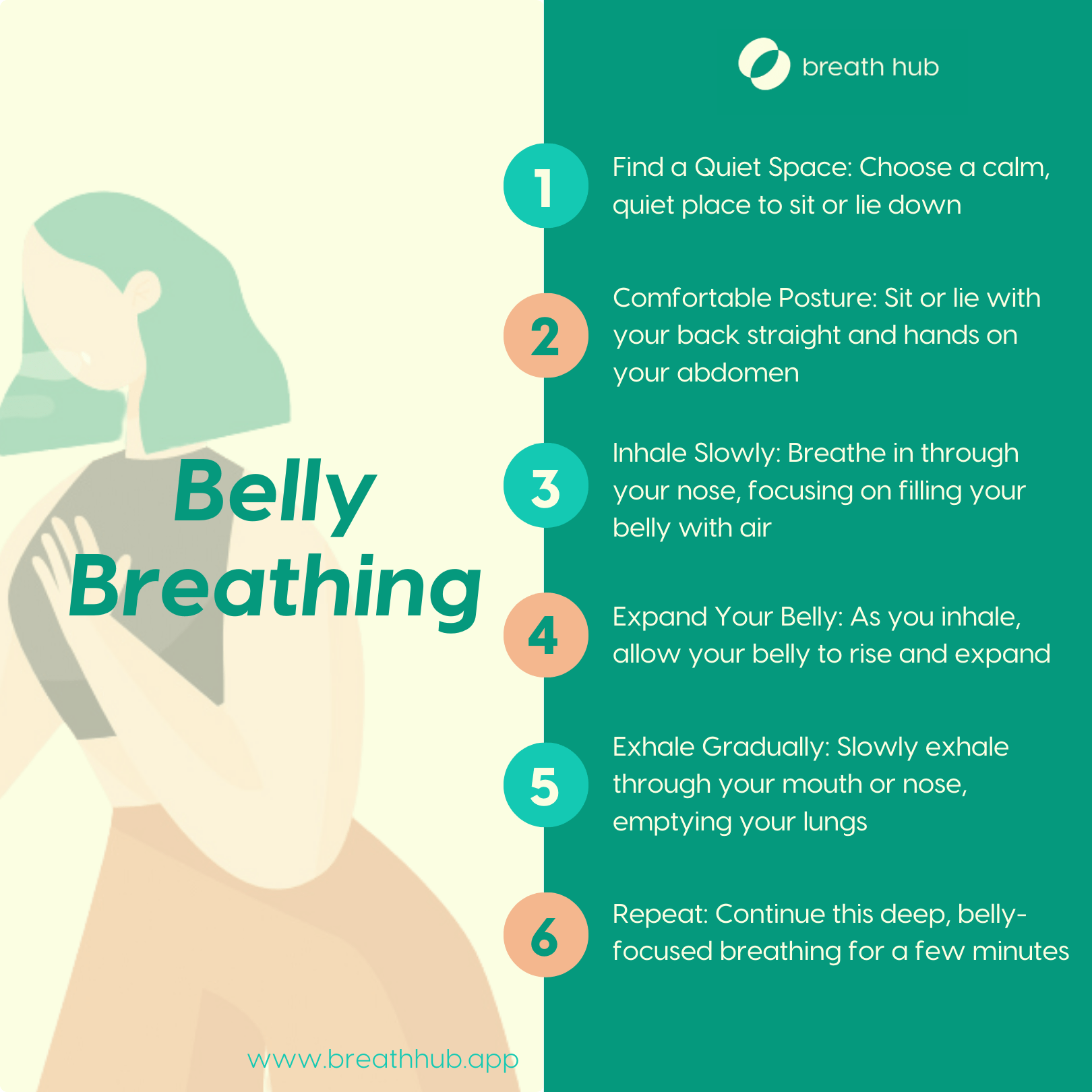 How to Practice Deep Belly Breathing for Digital Detox? - Breath Hub